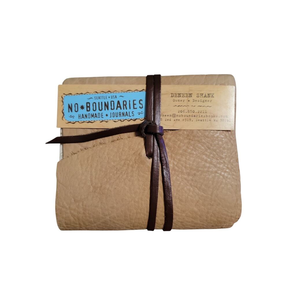 No Boundaries Tan Handmade Journal NWT